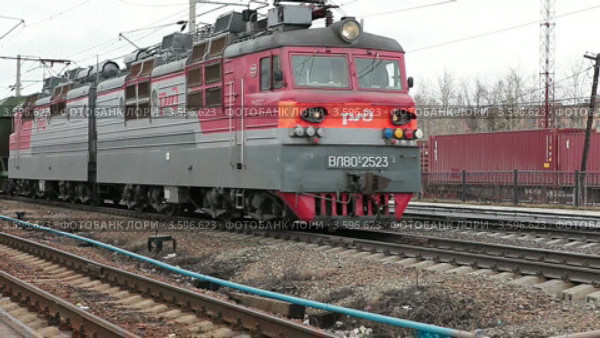 Товарный состав с локомотивом (2012 год). Редакционное видео, видеограф Кекяляйнен Андрей / Фотобанк Лори
