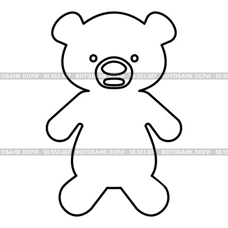 Toy plush bear cute doll contour outline line icon black color vector illustration image thin flat style simple. Toy plush bear cute doll contour outline line icon black color vector illustration image thin flat style. Стоковая иллюстрация, агентство Ingram Publishing / Фотобанк Лори