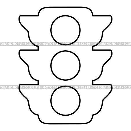 Traffic lights Light signal stoplight regulation transport and pedestrian contour outline icon black color vector illustration flat style simple image. Traffic lights Light signal stoplight regulation transport and pedestrian contour outline icon black color vector illustration flat style image. Стоковая иллюстрация, агентство Ingram Publishing / Фотобанк Лори