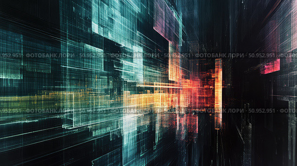 transition glitch-transitioning data stream ai generated. Стоковое AI-изображение, AI-художник Vectorwin / Фотобанк Лори