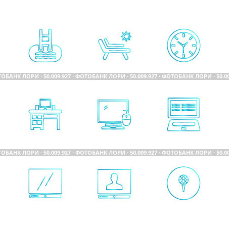 travel , celebration , summer , directions , coffee , toffee , candy , medal , play , internet,  downloading , ic , icon, vector, design,  flat,  collection, style, creative,  icons. Стоковая иллюстрация, агентство Ingram Publishing / Фотобанк Лори
