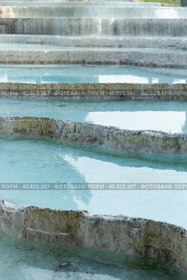 Travertines mountains of Pamukkale in Turkey. Стоковое фото, фотограф Яков Филимонов / Фотобанк Лори