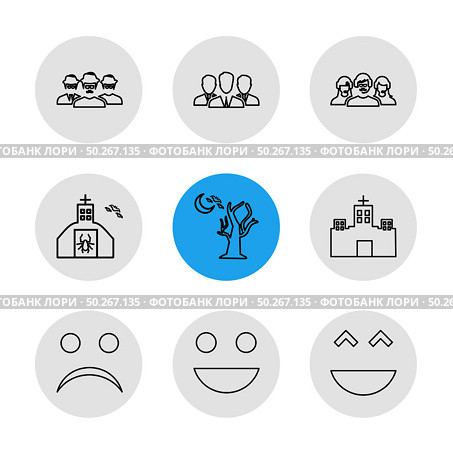 tree , church , halloween , rip , graveyard , horror , pumpkin , grave , cross , bat , scary , scare , candy , rip , horror , night , spider , icon, vector, design,  flat,  collection, style, creative,  icons. Стоковая иллюстрация, агентство Ingram Publishing / Фотобанк Лори