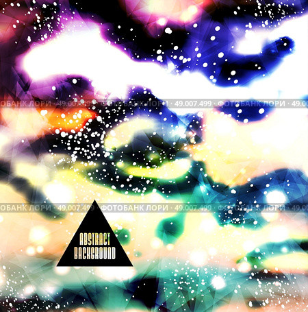 Trendy parallax background. Blur sky, clouds, nature, landscape for Summer Holidays and web design. Стоковая иллюстрация, агентство Ingram Publishing / Фотобанк Лори