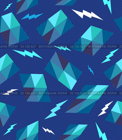 Trendy retro geometric seamless pattern. Стоковое фото, фотограф Cienpies Design / Smarterpix / Фотобанк Лори
