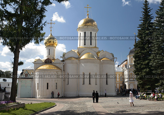 Троицкий собор, Никоновская церковь. Троице-Сергиева лавра. (2009 год). Стоковое фото, фотограф BoLinar / Фотобанк Лори
