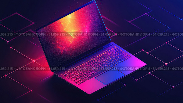 troubleshoot blinking laptop ai generated. Стоковое AI-изображение, AI-художник Vectorwin / Фотобанк Лори