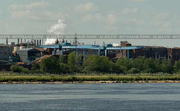Целлюлозно-бумажный комбинат АО «Волга» в Балахне (2022 год). Редакционное фото, фотограф Дмитрий Казаков / Фотобанк Лори