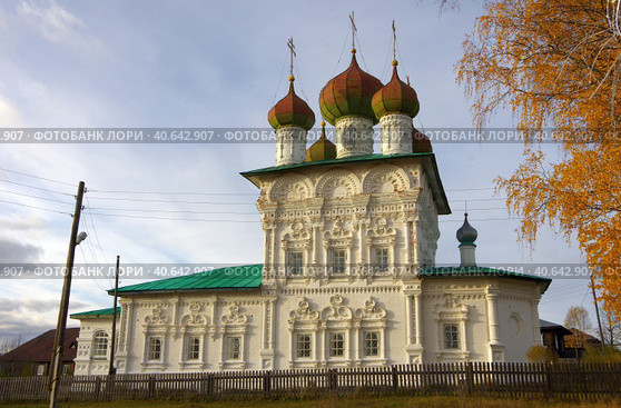 Церковь Николая Чудотворца в Ныробе, Пермский край, Россия (2021 год). Стоковое фото, фотограф Алексей Иванов / Фотобанк Лори