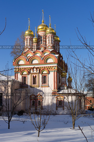 Церковь Николы на Берсеневке. 1657 г. Москва (2012 год). Стоковое фото, фотограф Аркадий Захаров / Фотобанк Лори