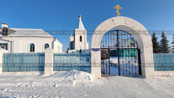 Церковь Покрова Пресвятой Богородицы в Воскресенке. Калачинск. Омская область. Сибирь. Россия. Стоковое фото, фотограф Владимир Зыбин / Фотобанк Лори