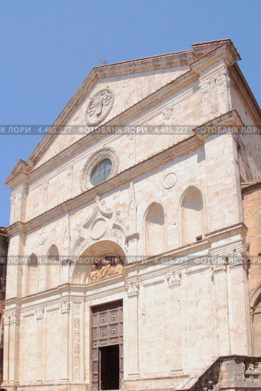 Церковь Святого Августина (Chiesa di Sant' Agostino). Монтепульчано, Италия (2010 год). Стоковое фото, фотограф Вадим Хомяков / Фотобанк Лори