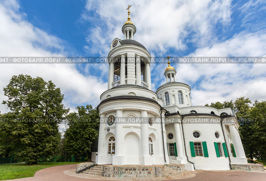 Церковь Влахернской иконы Божией Матери в Кузьминках, Москва, Россия (2019 год). Стоковое фото, фотограф FotograFF / Фотобанк Лори
