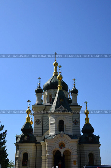 Церковь Воскресения Христова на Красной скале в Форосе, Крым (2016 год). Стоковое фото, фотограф Алла Котова / Фотобанк Лори