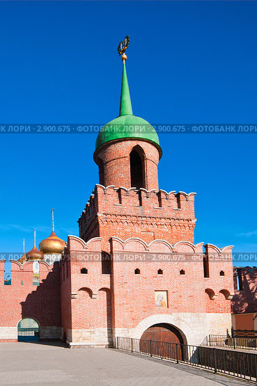 Тула. Тульский Кремль, Одоевская проездная башня.Вход в Кремль. (2011 год). Редакционное фото, фотограф Игорь Низов / Фотобанк Лори