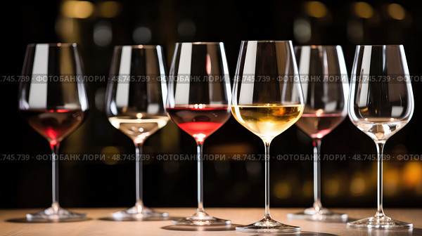 tulip types of wine glasses ai generated. Стоковое AI-изображение, AI-художник Vectorwin / Фотобанк Лори