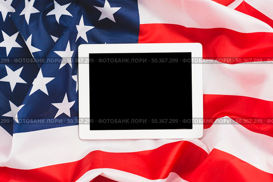 turned off tablet american flag. Стоковое фото, агентство Ingram Publishing / Фотобанк Лори