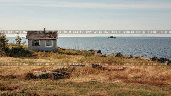 undeveloped empty house lot ai generated. Стоковое AI-изображение, AI-художник Vectorwin / Фотобанк Лори