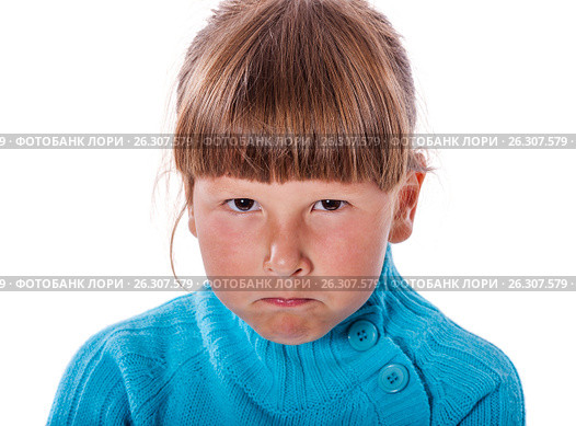 Upset cranky girl. Стоковое фото, фотограф Ольга Сапегина / Фотобанк Лори