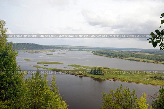 Урал. Река Чусовая. Вид на реку от села Успенка. Стоковое фото, фотограф Рябков Александр / Фотобанк Лори
