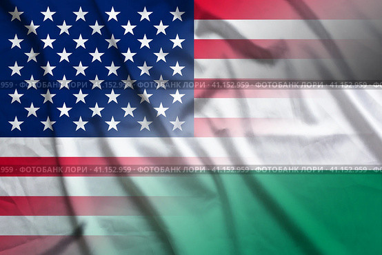 USA and Palestinian National Authority state flag transborder relations PSE USA. Стоковая иллюстрация, иллюстратор Кабак Дмитрий / Фотобанк Лори