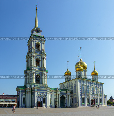 Успенский собор - православный храм. Тульский кремль. (2022 год). Редакционное фото, фотограф Василий Мальцев / Фотобанк Лори