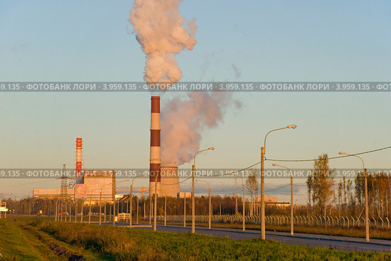 Южная ТЭЦ. Санкт-Петербург (2012 год). Редакционное фото, фотограф Александр Щепин / Фотобанк Лори