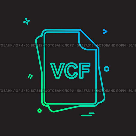 VCF file type  icon design vector. Стоковая иллюстрация, агентство Ingram Publishing / Фотобанк Лори