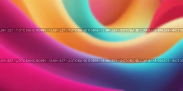 Vector abstract turbid blurred smooth wavy gradient background. Curved flowing textured soft rainbow wallpaper. Artistic backdrop. Dense heavy grid, color mesh. Стоковая иллюстрация, иллюстратор GAlexS / Фотобанк Лори