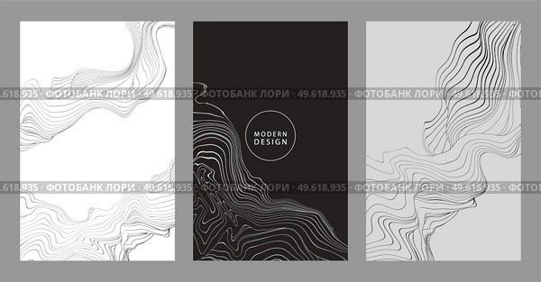 Vector artistic covers design. Black distort lines wall design backgrounds. Trendy pattern, graphic poster, cards.. Black lines template, artistic covers design, design backgrounds. Trendy pattern, graphic poster, cards. Vector illustration. Стоковая иллюстрация, агентство Ingram Publishing / Фотобанк Лори
