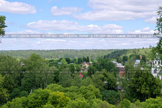 Верея. Вид на район Заречье (2014 год). Стоковое фото, фотограф Илюхина Наталья / Фотобанк Лори