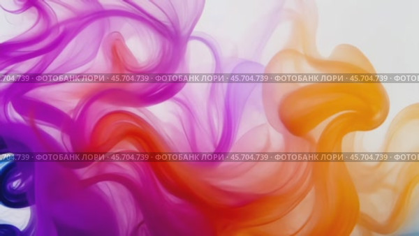 Vibrant swirling colorful ink flowing and merging in water abstract motion. Стоковое AI-видео, аниматор Sabyna75 / Фотобанк Лори