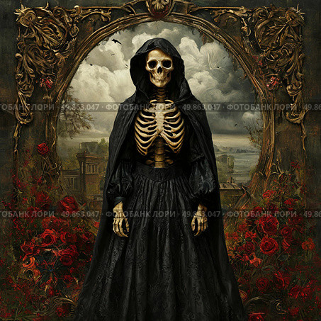 Victorian Death Cult. Стоковое AI-изображение, AI-художник Юлия Усач / Фотобанк Лори