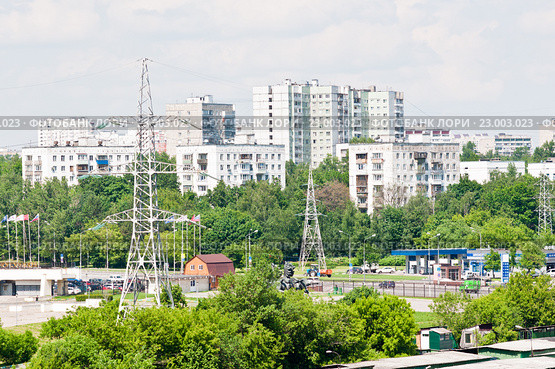 Вид на жилые дома. Балаклавский проспект. Москва (2016 год). Стоковое фото, фотограф E. O. / Фотобанк Лори