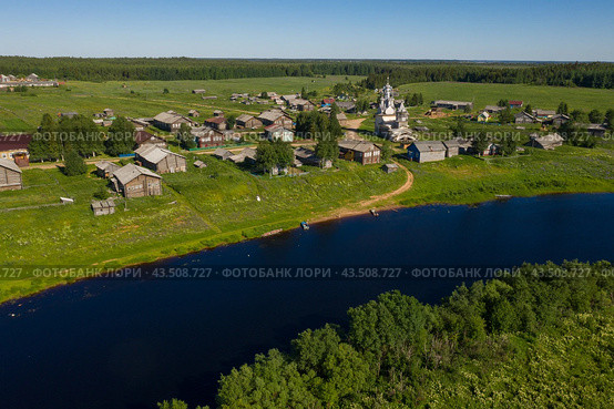 Виды деревни Кимжа в Архангельской области (2020 год). Стоковое фото, фотограф Николай Гернет / Фотобанк Лори