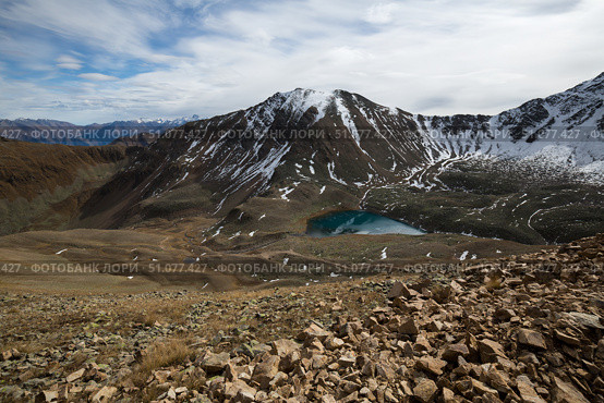 View of Caucasus mountains in autumn. Стоковое фото, фотограф Юлия Белоусова / Фотобанк Лори