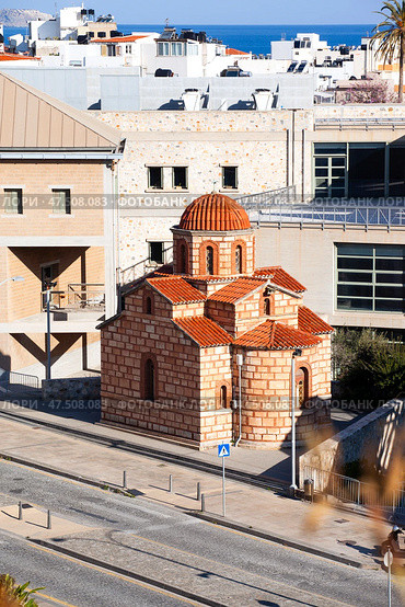 View of the Agios Andreas Church, Heraklion, Crete, Greece. Стоковое фото, фотограф Светлана Брайман / Фотобанк Лори