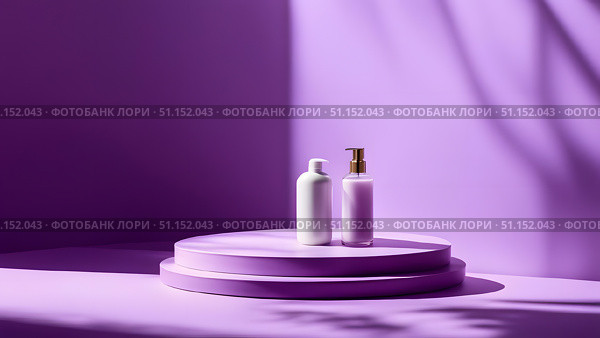 Violet minimal scene with podium. abstract background design. Стоковое AI-изображение, AI-художник Дмитрий Нечаев / Фотобанк Лори