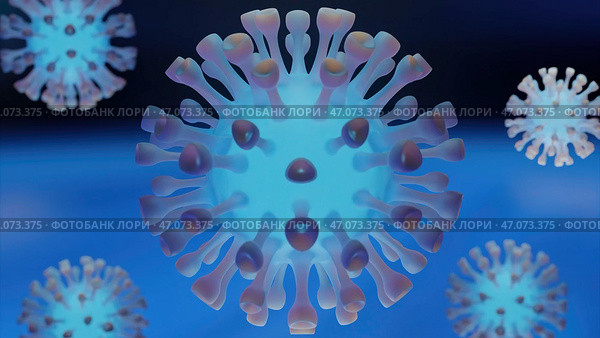 Virus, bacteria, cell infected organism, virus abstract background. Стоковая иллюстрация, иллюстратор David Kashakhi / Фотобанк Лори