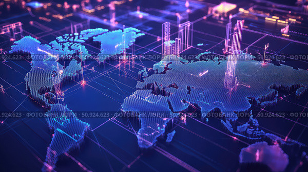 visibility elevating supply chain map ai generated. Стоковое AI-изображение, AI-художник Vectorwin / Фотобанк Лори