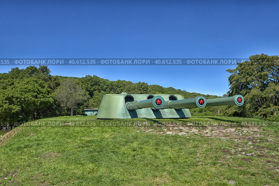 Vladivostok, Russia, 26,08, 2016. Nobody, Military-historical Museum the Voroshilov battery on Russian island. Редакционное фото, фотограф Анна Кривицкая / Фотобанк Лори