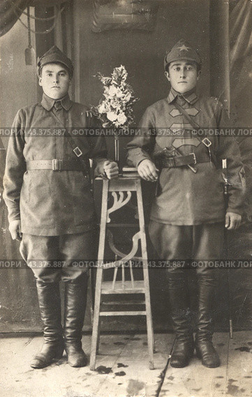Военнослужащие РККА 1924. Стоковое фото, фотограф Retro / Фотобанк Лори