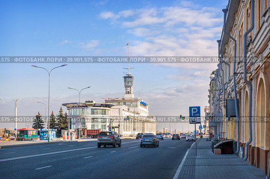 Волжское пароходство, Речной Вокзал, Нижний Новгород (2022 год). Стоковое фото, фотограф Baturina Yuliya / Фотобанк Лори