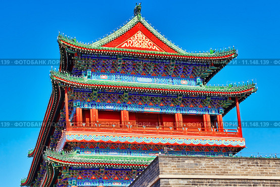 Ворота Zhengyangmen на площади Тяньаньмэнь в Пекине, Китай (2015 год). Стоковое фото, фотограф Vitas / Фотобанк Лори