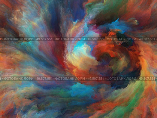 Vortex Twist and Swirl series. Abstract composition of color and movement on canvas suitable in projects related to art, creativity and imagination. Стоковое фото, агентство Ingram Publishing / Фотобанк Лори