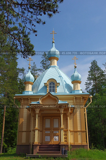 Вознесенская часовня -  Гефсиманский скит. Карелия, Сортавальское г.п., остров Валаам, бухта Малая Никоновская, гора Елеон (2019 год). Стоковое фото, фотограф Алексей Иванов / Фотобанк Лори