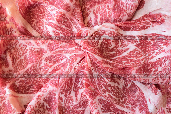 Wagyu A5 Beef meat texture for food background. Стоковое фото, агентство Ingram Publishing / Фотобанк Лори