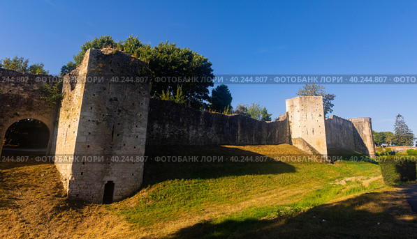 Walls of best preserved medieval town Provins in France. Стоковое фото, фотограф Яков Филимонов / Фотобанк Лори