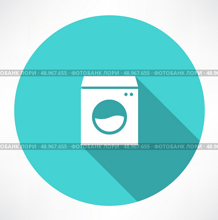 washing machine icon. Flat modern style vector illustration . Стоковая иллюстрация, агентство Ingram Publishing / Фотобанк Лори