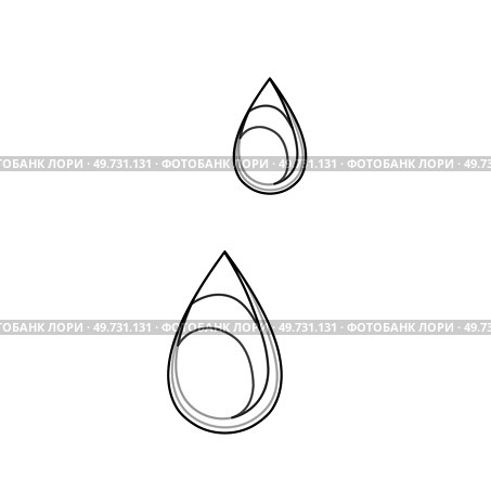 Water and juice splash liquide. One line stroke outline vector Illustration A drop shape, minimalist representation of liquid in motion A dripped droplet, microscopic glimpse into world of fluids. Water and juice splash liquide. A spill shape, compelling composition arising from moment of disruption. Стоковая иллюстрация, агентство Ingram Publishing / Фотобанк Лори